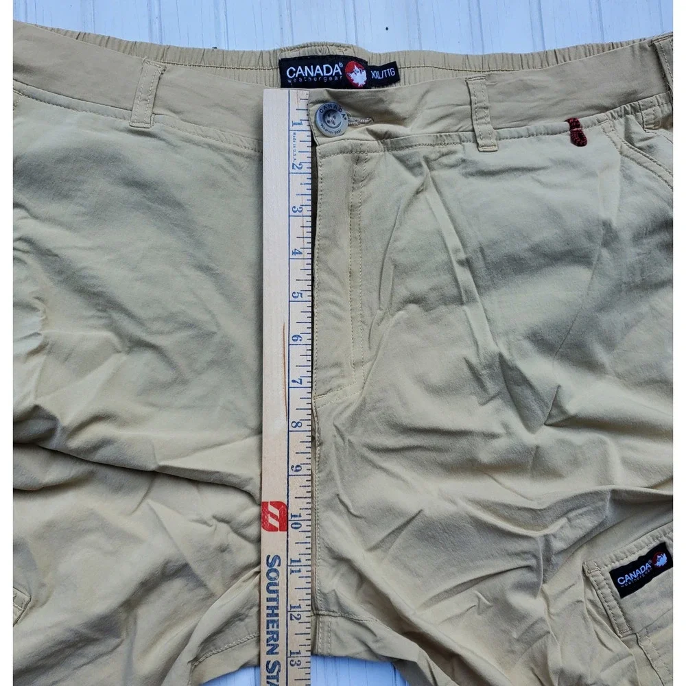 Canada Weathergear Mens Khaki Cargo Shorts XXL CWG101 Tan Stretch Casual Outdoor